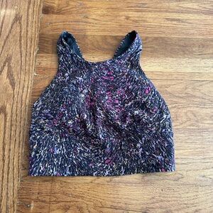 Lululemon Pink Sports Bra Yoga Workout Abstract Women's 4